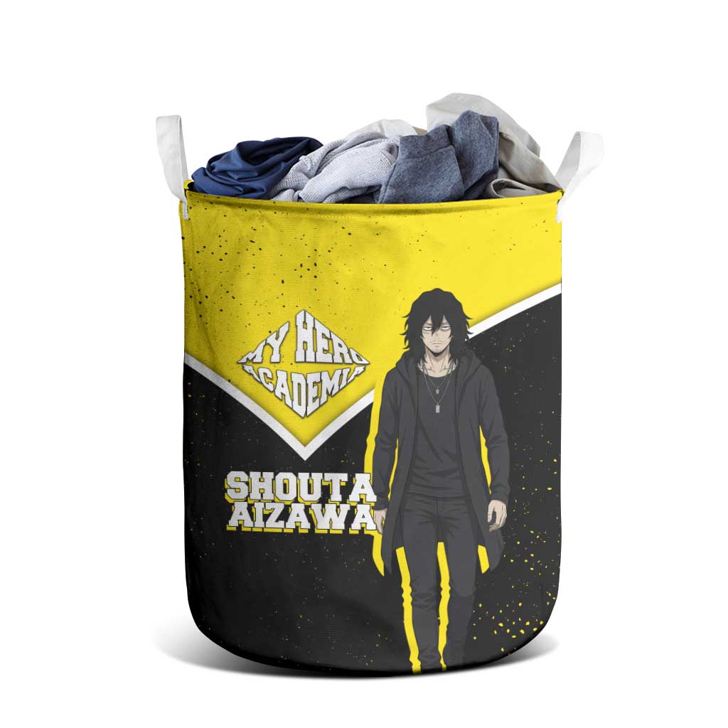 Shouta Aizawa My Hero Academia Laundry Basket Anime Grunge Splatter Graphic Style