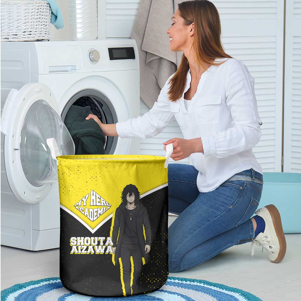 Shouta Aizawa My Hero Academia Laundry Basket Anime Grunge Splatter Graphic Style