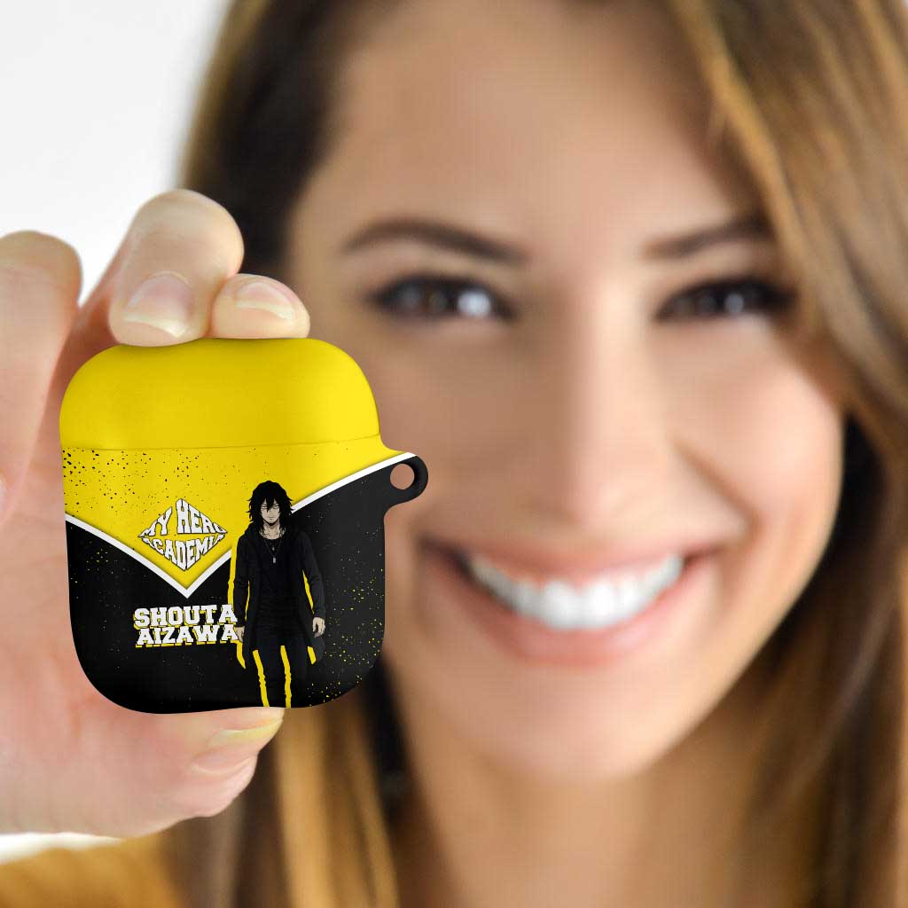Shouta Aizawa My Hero Academia AirPods Case Anime Grunge Splatter Graphic Style