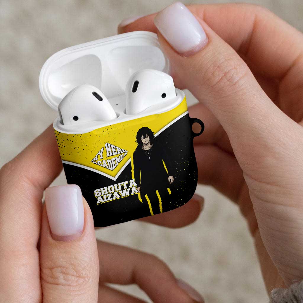 Shouta Aizawa My Hero Academia AirPods Case Anime Grunge Splatter Graphic Style