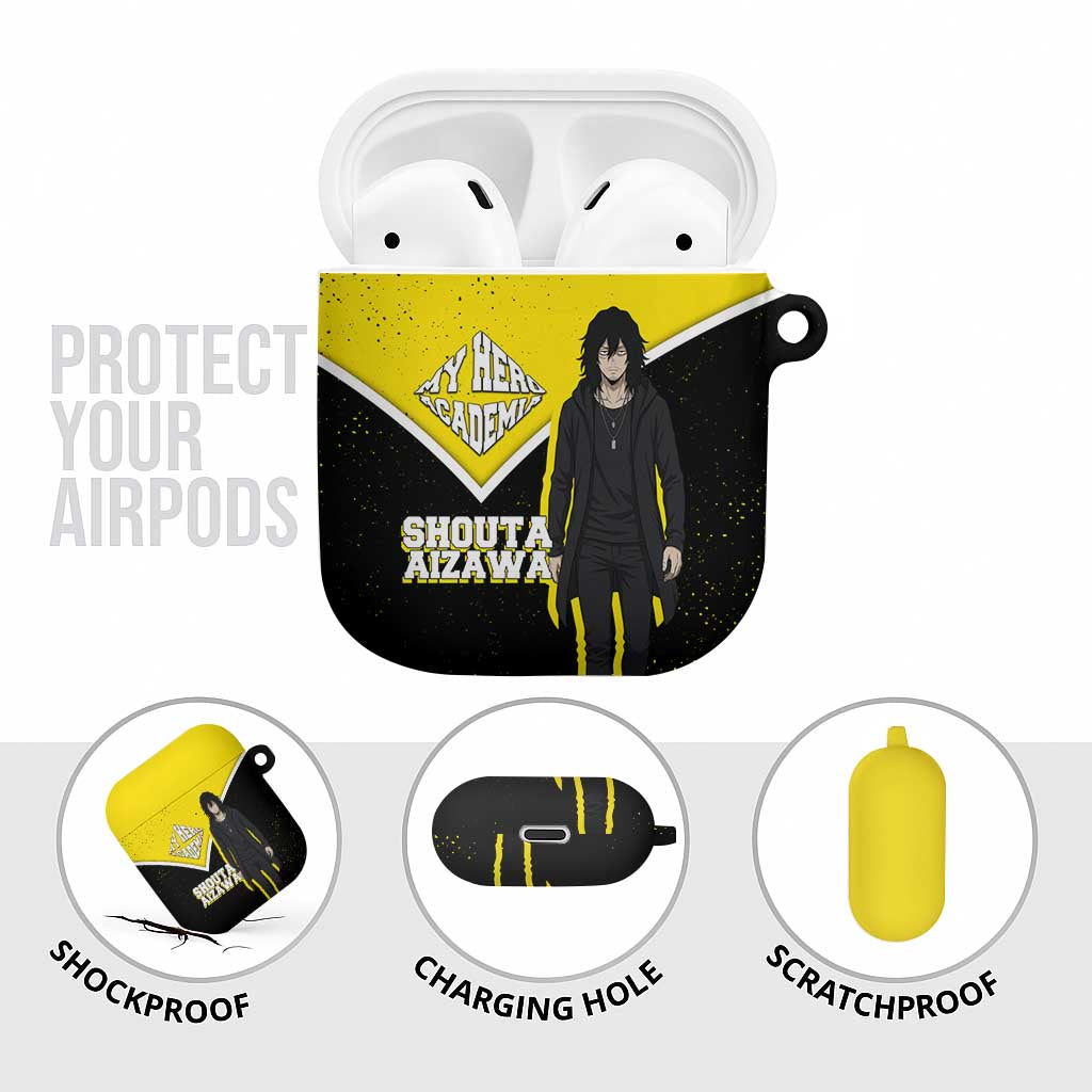 Shouta Aizawa My Hero Academia AirPods Case Anime Grunge Splatter Graphic Style