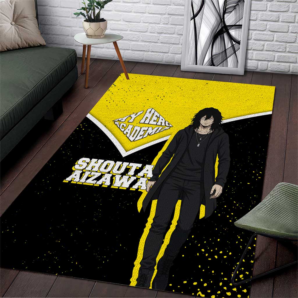 Shouta Aizawa My Hero Academia Area Rug Anime Grunge Splatter Graphic Style
