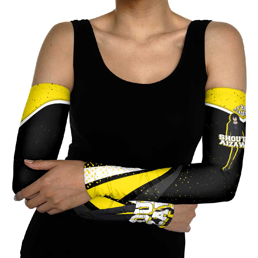 Shouta Aizawa My Hero Academia Arm Sleeves Anime Grunge Splatter Graphic Style