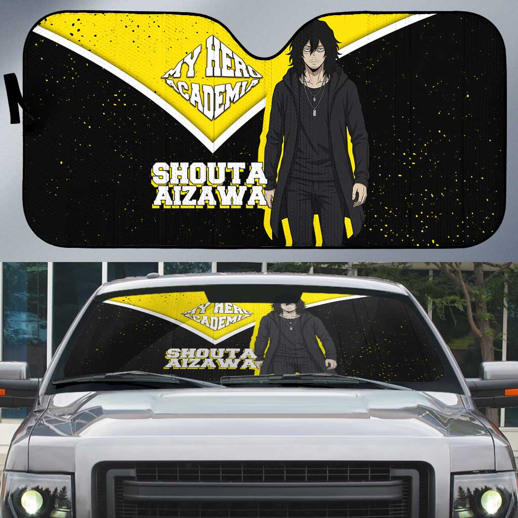 Shouta Aizawa My Hero Academia Auto Sun Shade Anime Grunge Splatter Graphic Style