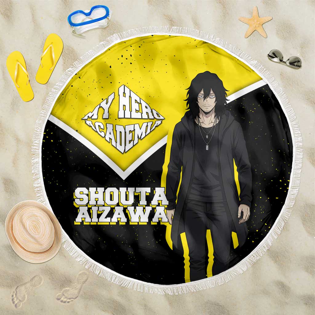 Shouta Aizawa My Hero Academia Beach Blanket Anime Grunge Splatter Graphic Style