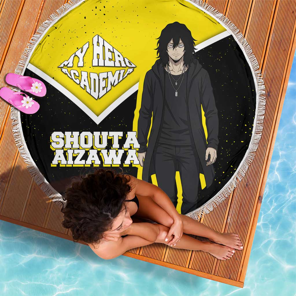 Shouta Aizawa My Hero Academia Beach Blanket Anime Grunge Splatter Graphic Style