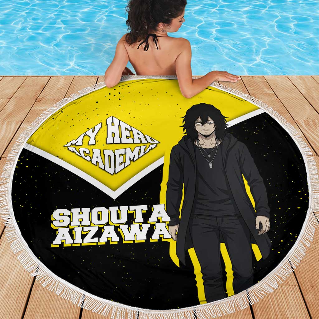 Shouta Aizawa My Hero Academia Beach Blanket Anime Grunge Splatter Graphic Style