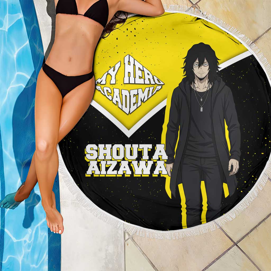 Shouta Aizawa My Hero Academia Beach Blanket Anime Grunge Splatter Graphic Style