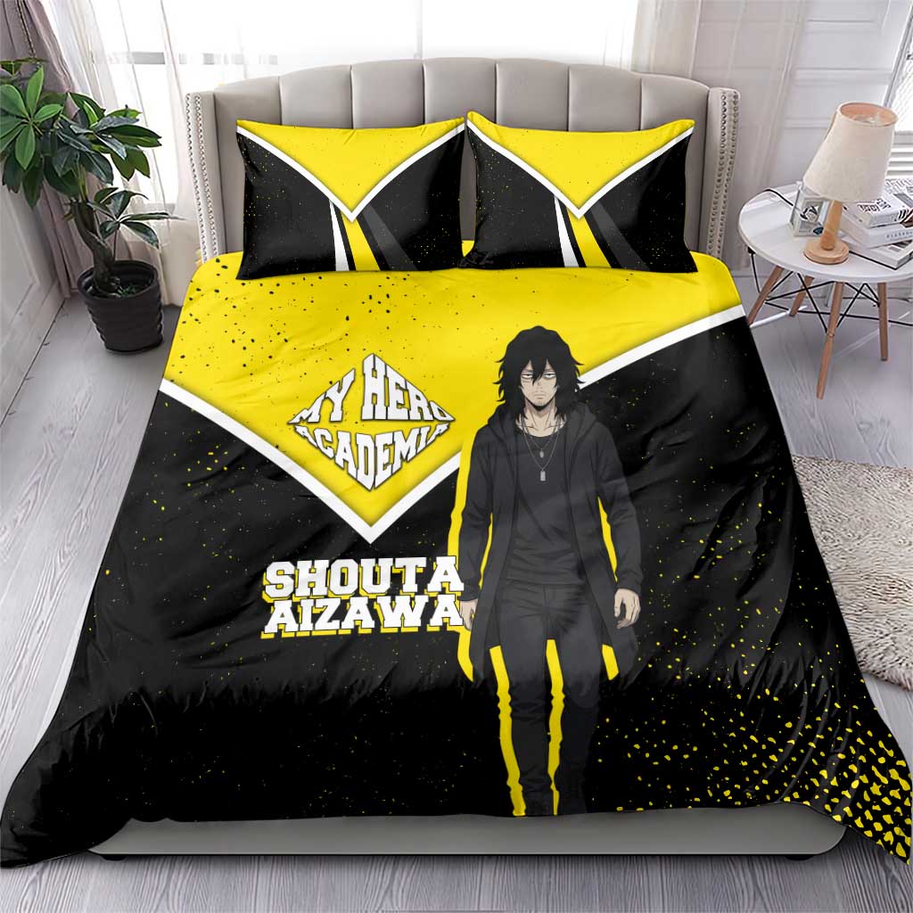 Shouta Aizawa My Hero Academia Bedding Set Anime Grunge Splatter Graphic Style
