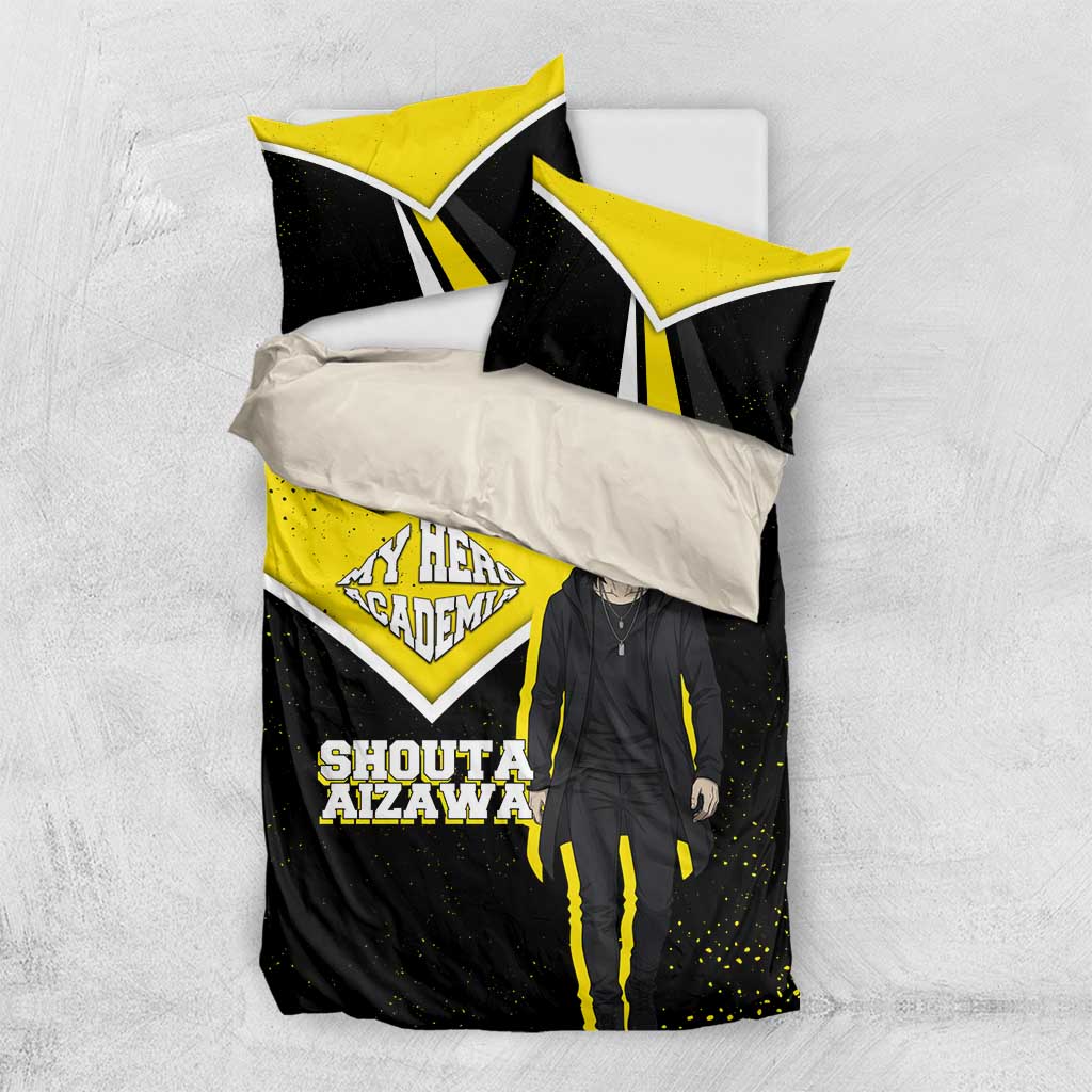Shouta Aizawa My Hero Academia Bedding Set Anime Grunge Splatter Graphic Style