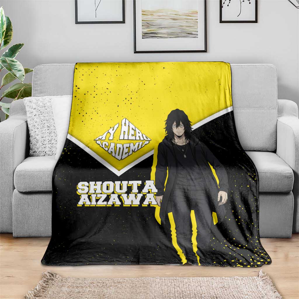 Shouta Aizawa My Hero Academia Blanket Anime Grunge Splatter Graphic Style