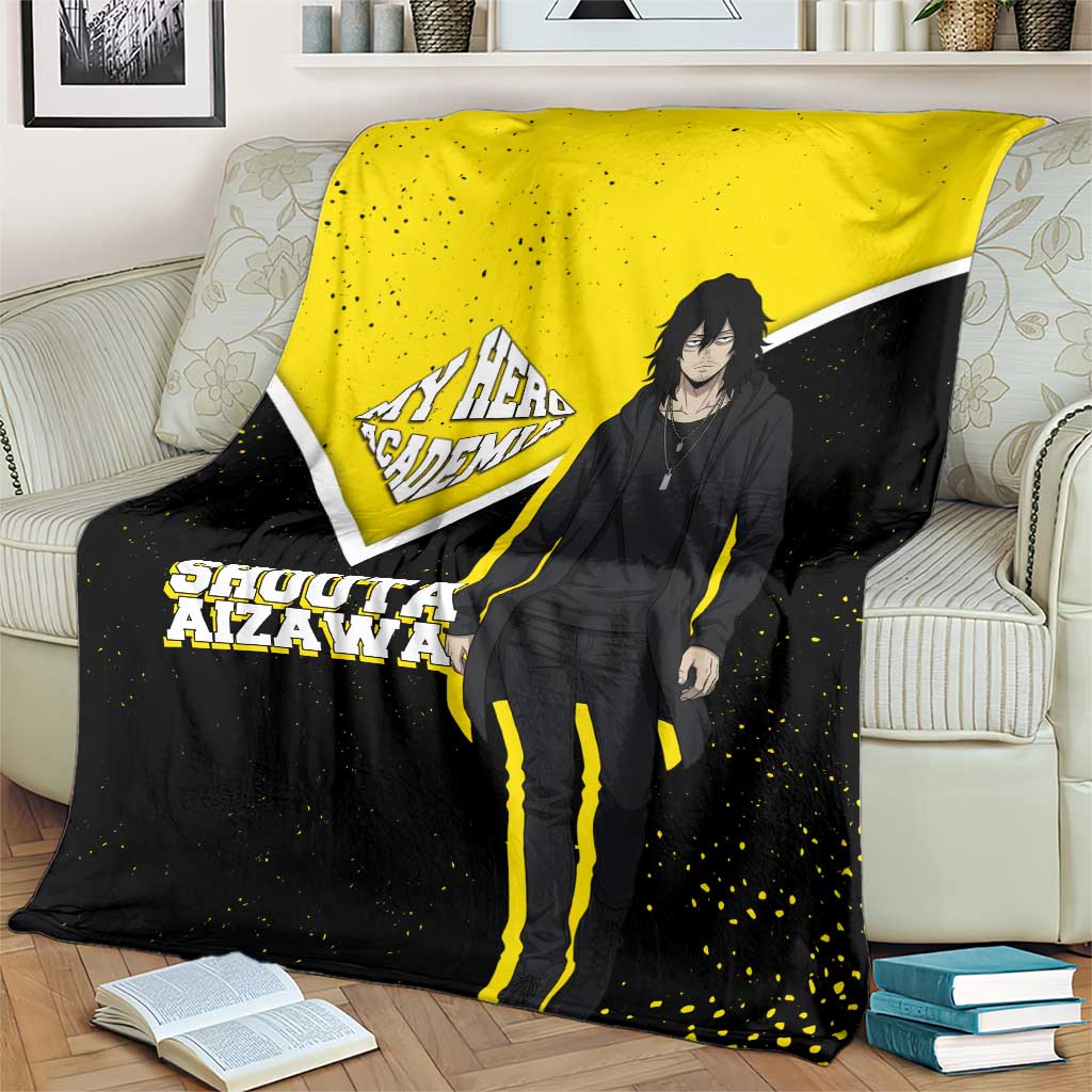 Shouta Aizawa My Hero Academia Blanket Anime Grunge Splatter Graphic Style