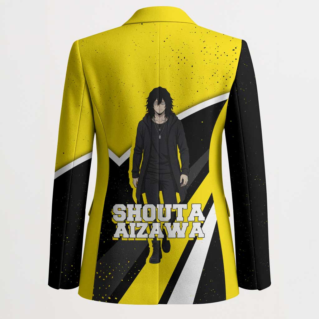 Shouta Aizawa My Hero Academia Blazer Anime Grunge Splatter Graphic Style
