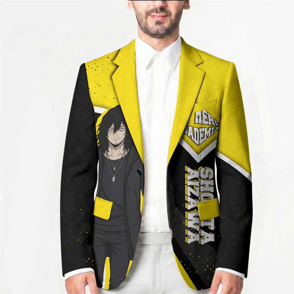 Shouta Aizawa My Hero Academia Blazer Anime Grunge Splatter Graphic Style