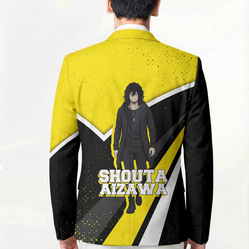 Shouta Aizawa My Hero Academia Blazer Anime Grunge Splatter Graphic Style