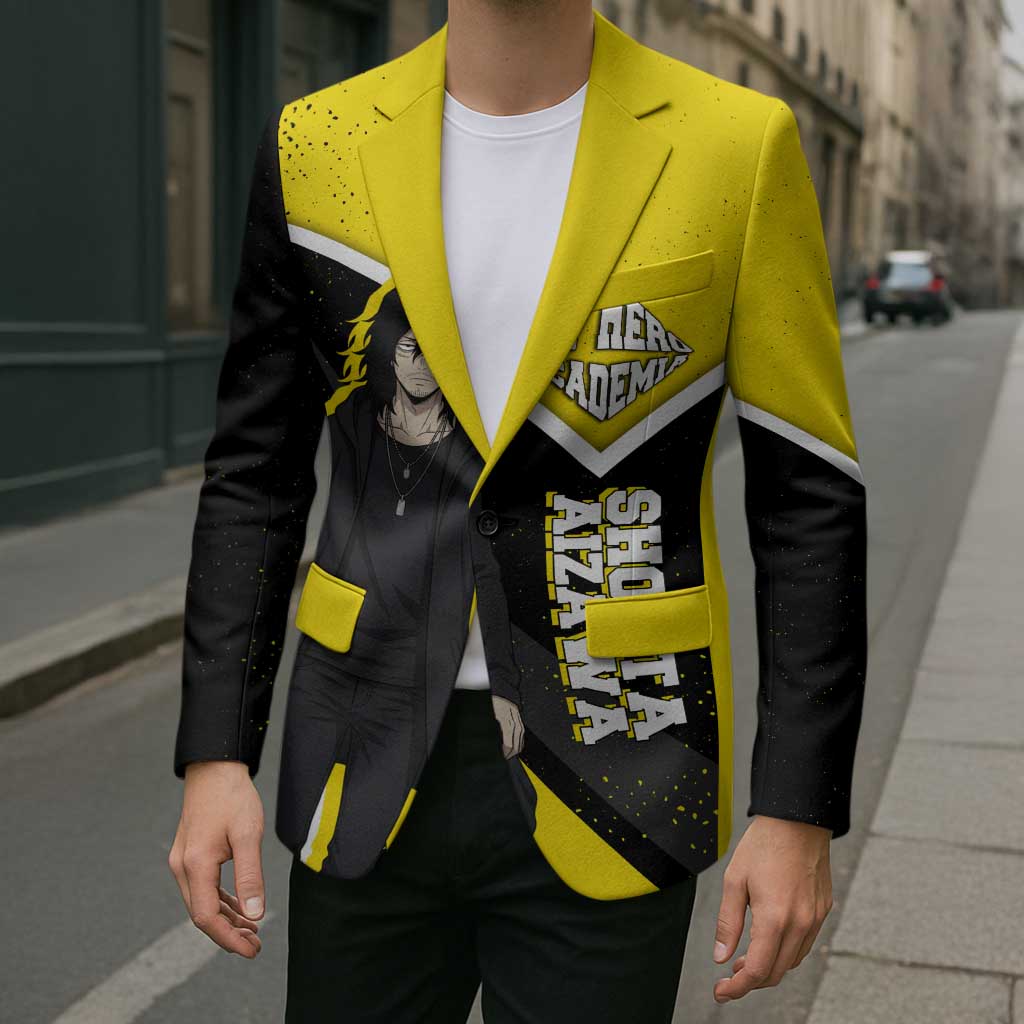 Shouta Aizawa My Hero Academia Blazer Anime Grunge Splatter Graphic Style