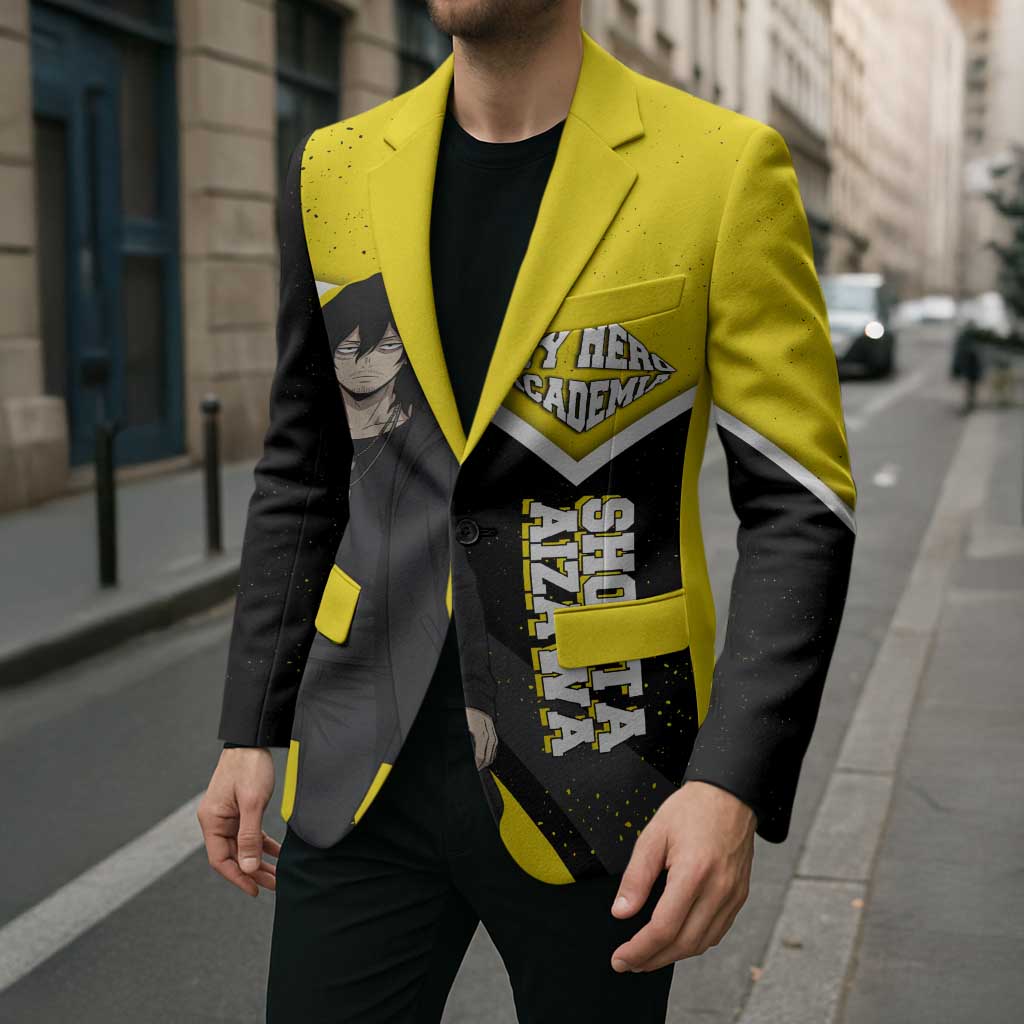 Shouta Aizawa My Hero Academia Blazer Anime Grunge Splatter Graphic Style