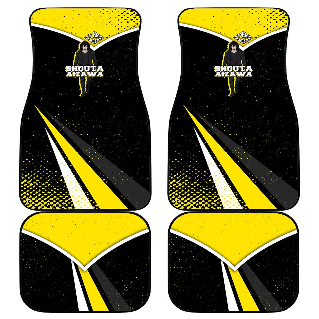 Shouta Aizawa My Hero Academia Car Mats Anime Grunge Splatter Graphic Style