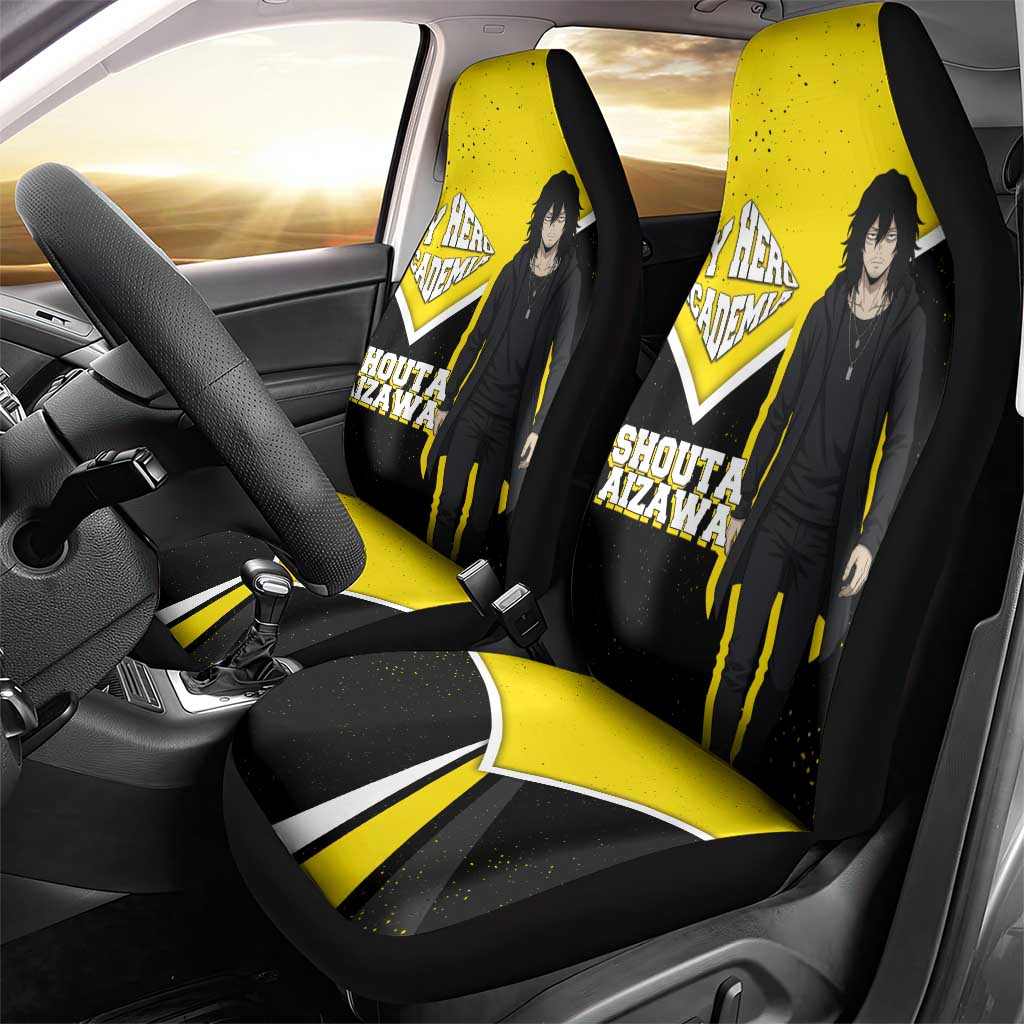 Shouta Aizawa My Hero Academia Car Seat Cover Anime Grunge Splatter Graphic Style