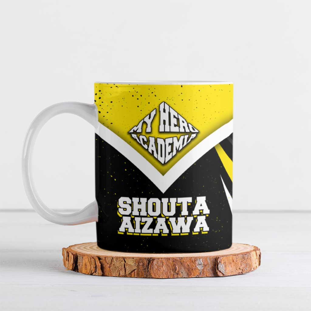 Shouta Aizawa My Hero Academia Ceramic Mug Anime Grunge Splatter Graphic Style