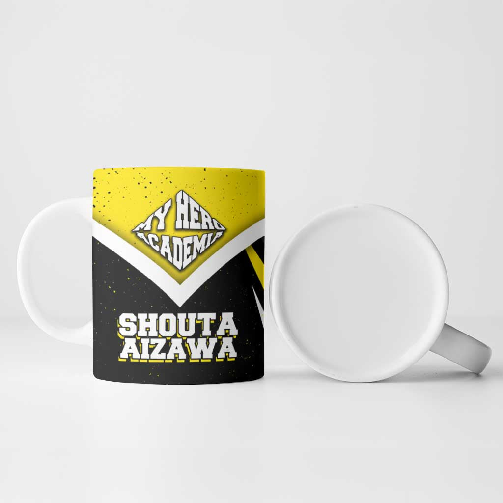 Shouta Aizawa My Hero Academia Ceramic Mug Anime Grunge Splatter Graphic Style