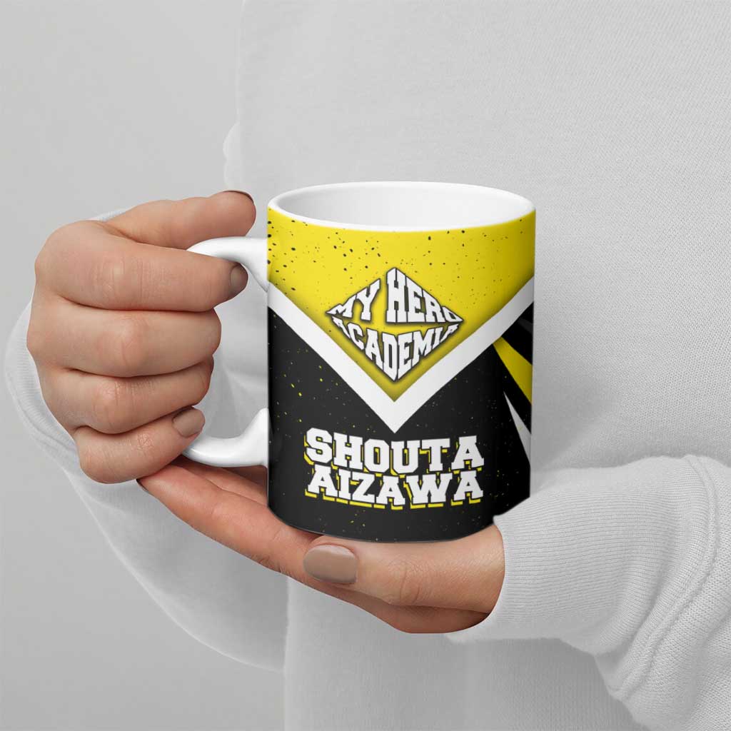 Shouta Aizawa My Hero Academia Ceramic Mug Anime Grunge Splatter Graphic Style