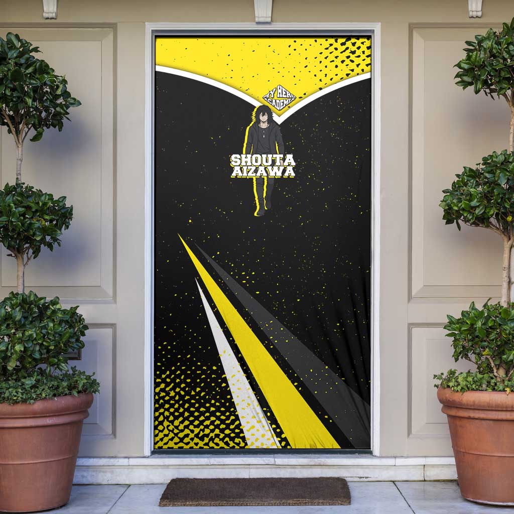 Shouta Aizawa My Hero Academia Door Cover Anime Grunge Splatter Graphic Style