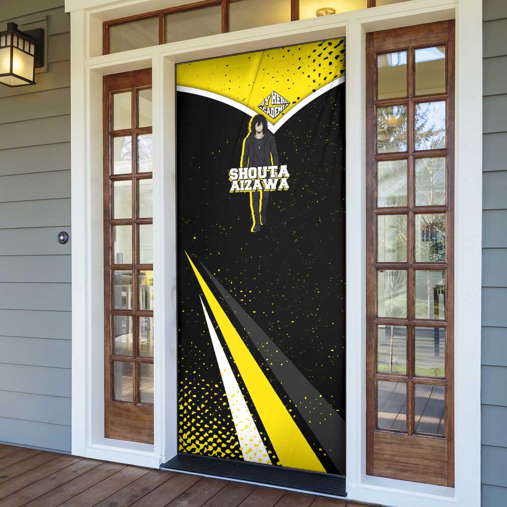 Shouta Aizawa My Hero Academia Door Cover Anime Grunge Splatter Graphic Style