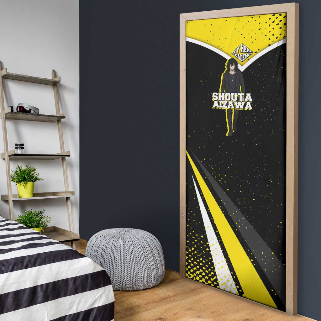 Shouta Aizawa My Hero Academia Door Cover Anime Grunge Splatter Graphic Style