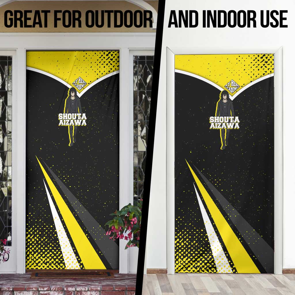 Shouta Aizawa My Hero Academia Door Cover Anime Grunge Splatter Graphic Style