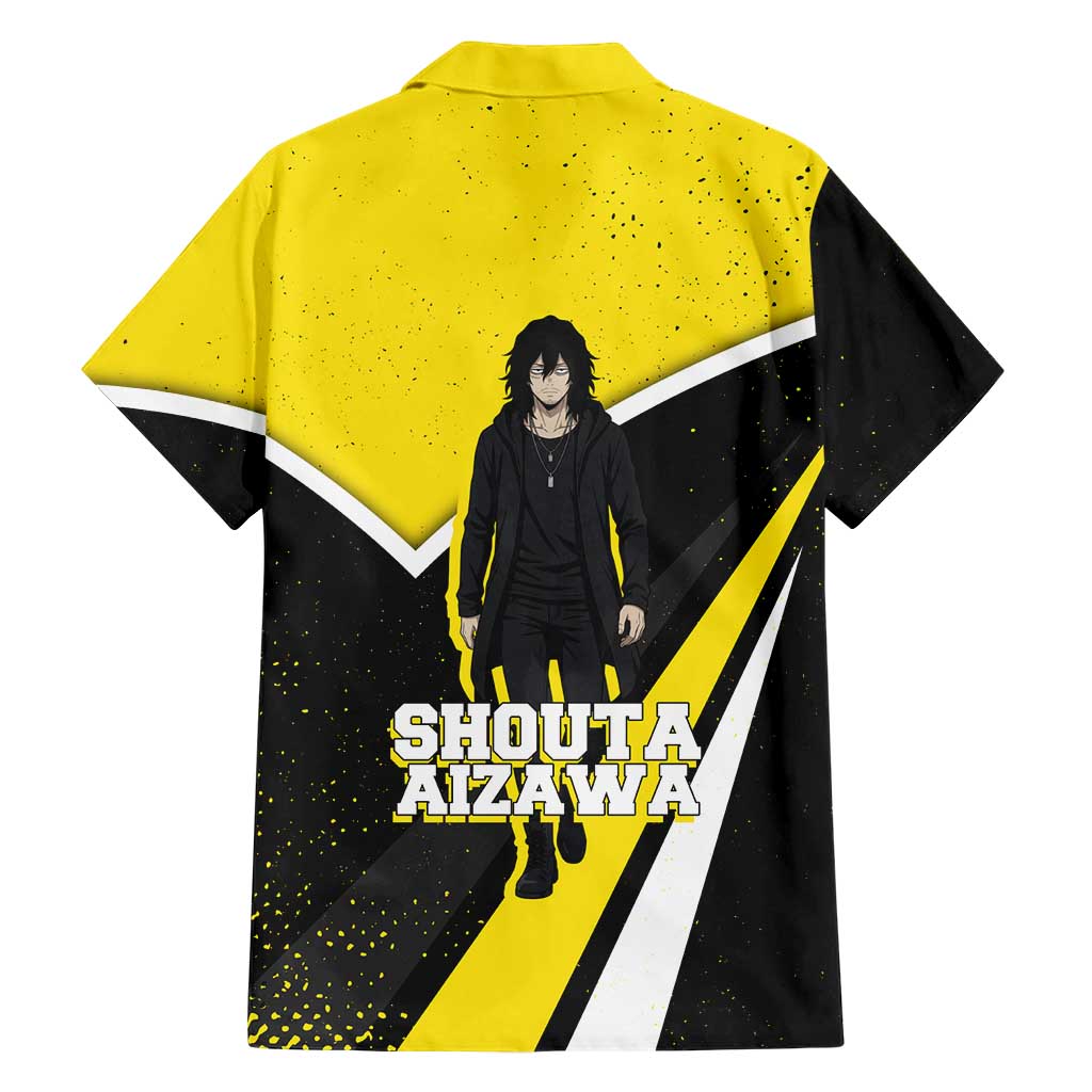 Shouta Aizawa My Hero Academia Family Matching Summer Maxi Dress and Hawaiian Shirt Anime Grunge Splatter Graphic Style