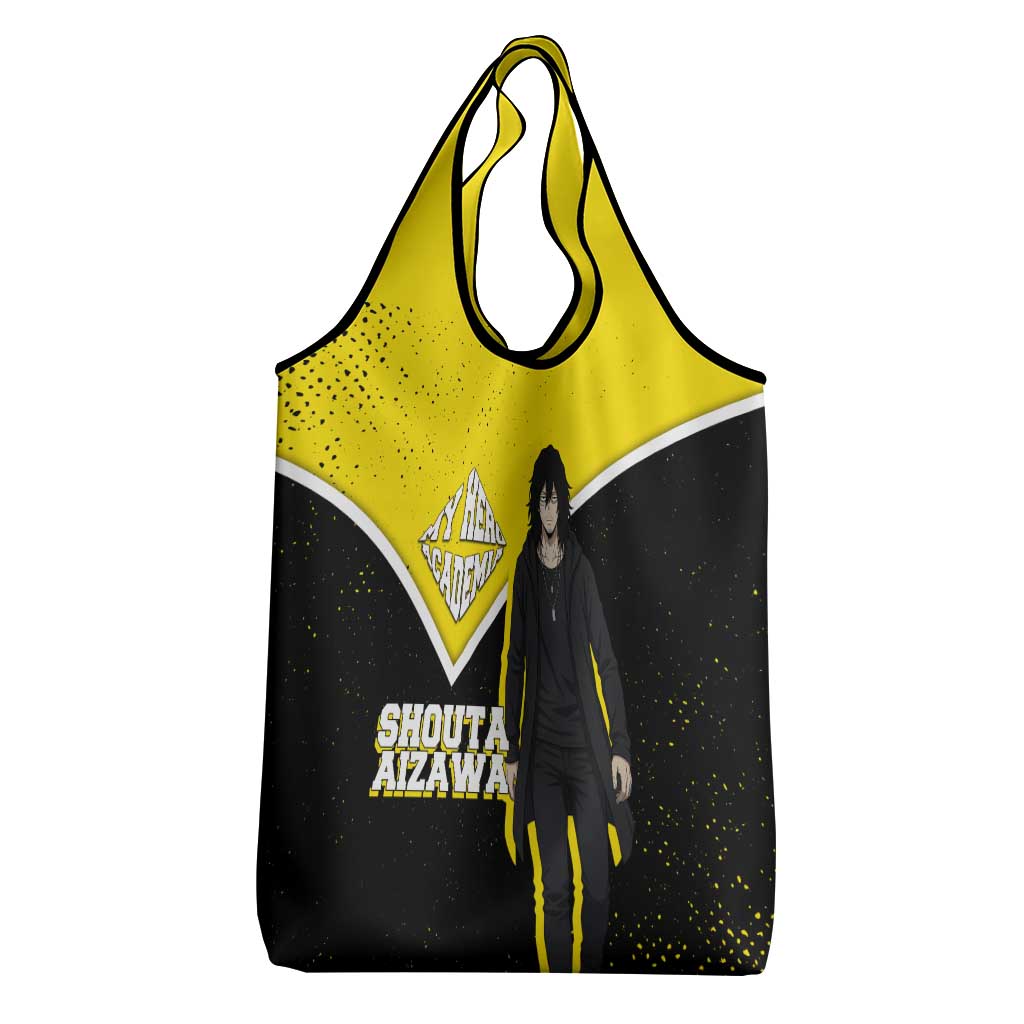 Shouta Aizawa My Hero Academia Grocery Bag Anime Grunge Splatter Graphic Style