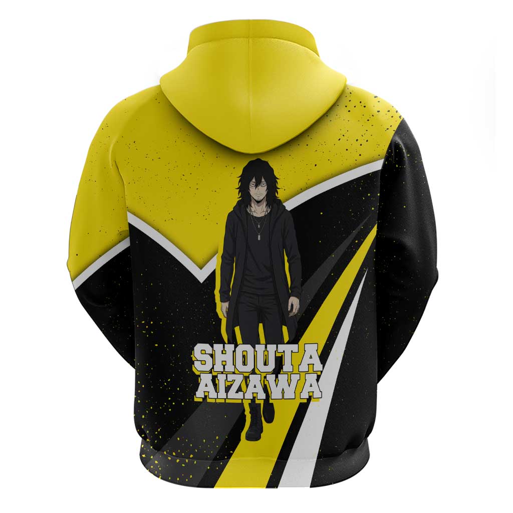 Shouta Aizawa My Hero Academia Hoodie Anime Grunge Splatter Graphic Style