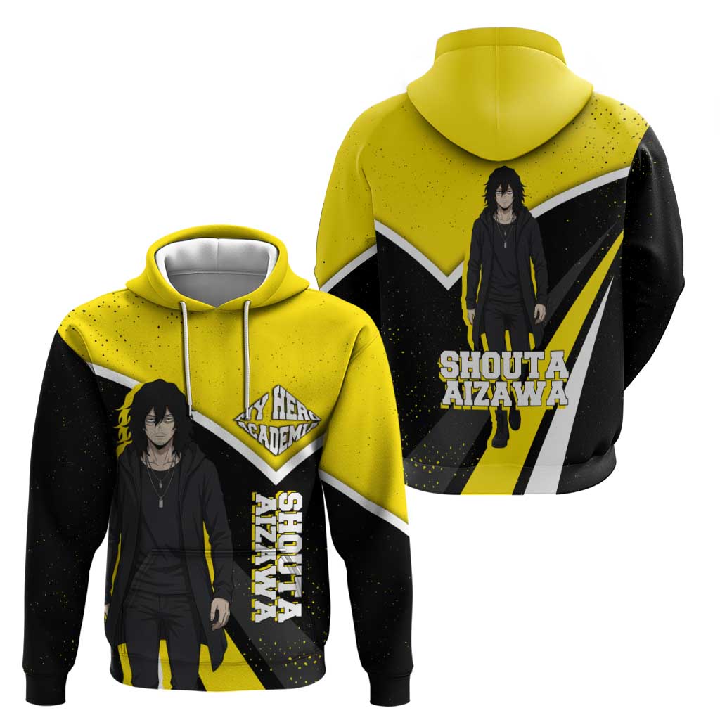 Shouta Aizawa My Hero Academia Hoodie Anime Grunge Splatter Graphic Style
