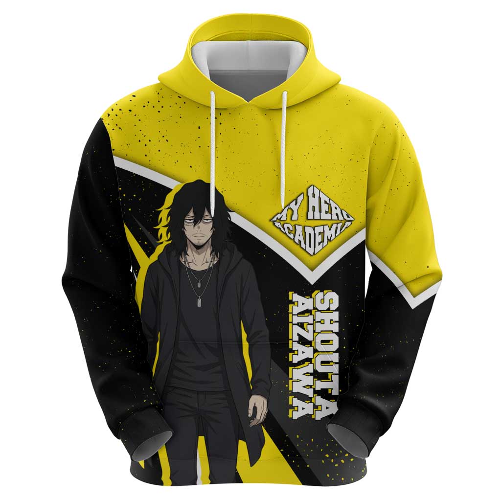 Shouta Aizawa My Hero Academia Hoodie Anime Grunge Splatter Graphic Style