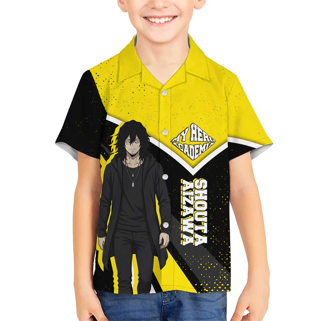 Shouta Aizawa My Hero Academia Kid Hawaiian Shirt Anime Grunge Splatter Graphic Style