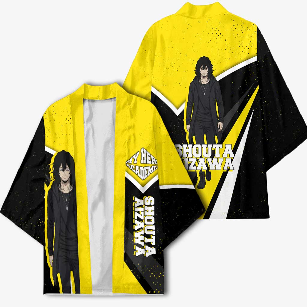 Shouta Aizawa My Hero Academia Kimono Anime Grunge Splatter Graphic Style