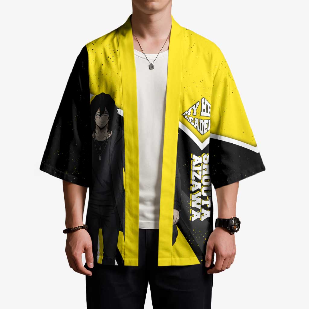 Shouta Aizawa My Hero Academia Kimono Anime Grunge Splatter Graphic Style