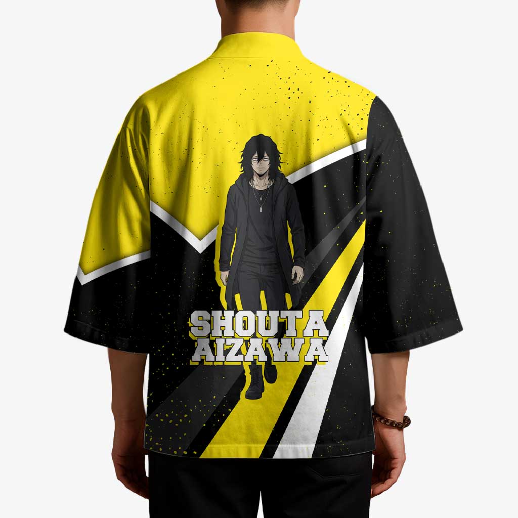 Shouta Aizawa My Hero Academia Kimono Anime Grunge Splatter Graphic Style