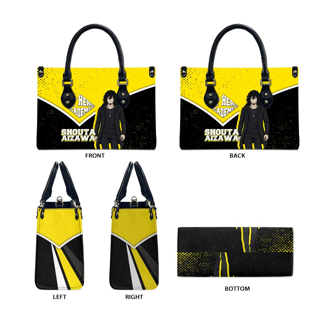 Shouta Aizawa My Hero Academia Leather Bag Anime Grunge Splatter Graphic Style