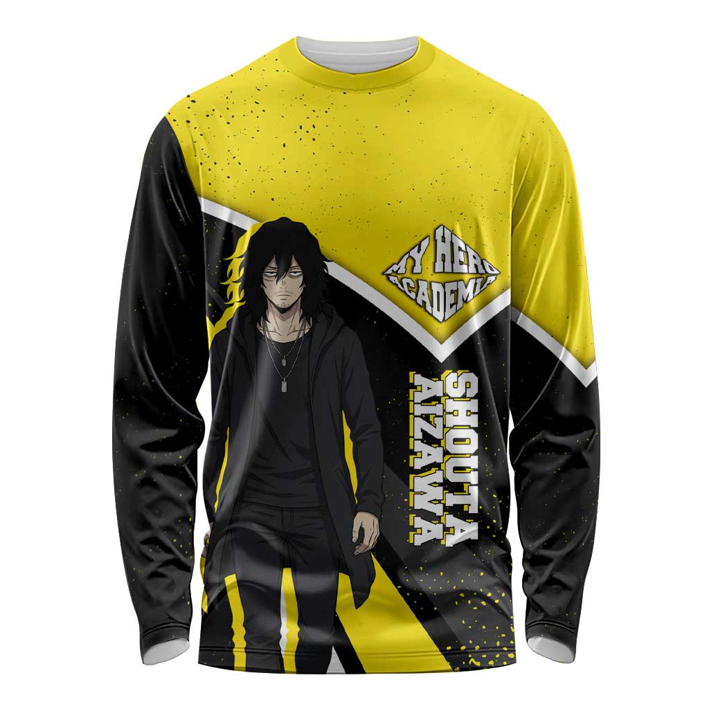 Shouta Aizawa My Hero Academia Long Sleeve Shirt Anime Grunge Splatter Graphic Style