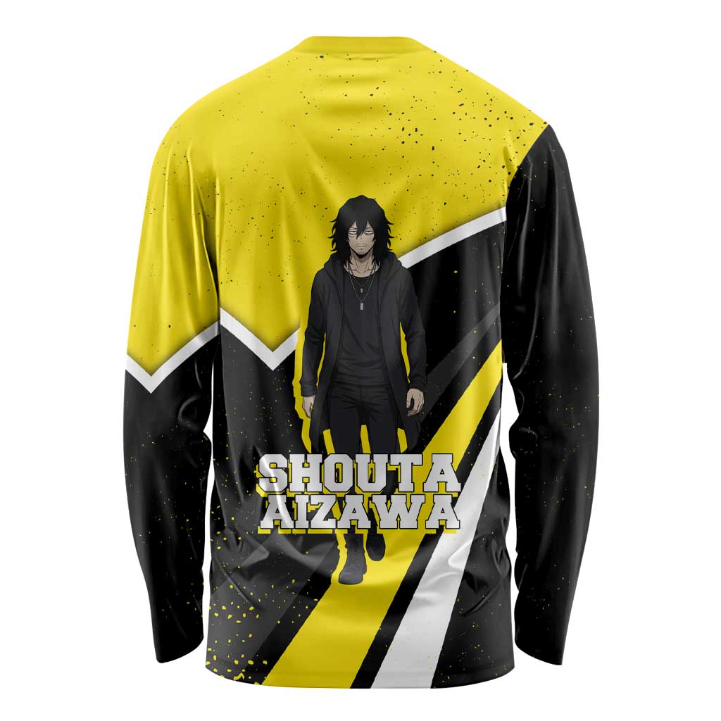 Shouta Aizawa My Hero Academia Long Sleeve Shirt Anime Grunge Splatter Graphic Style