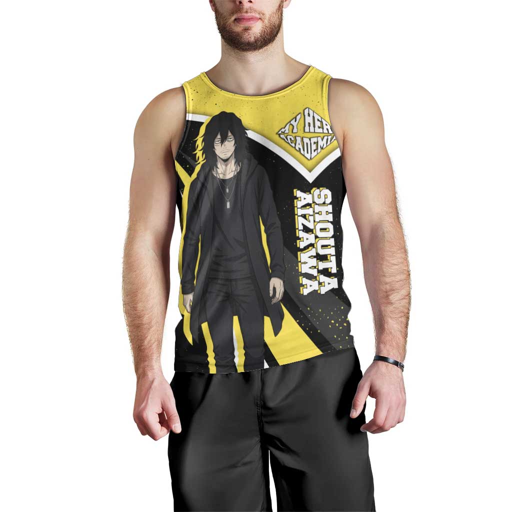 Shouta Aizawa My Hero Academia Men Tank Top Anime Grunge Splatter Graphic Style