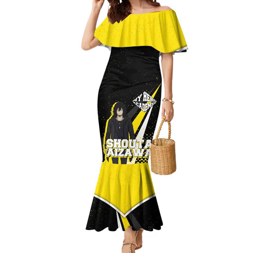 Shouta Aizawa My Hero Academia Mermaid Dress Anime Grunge Splatter Graphic Style
