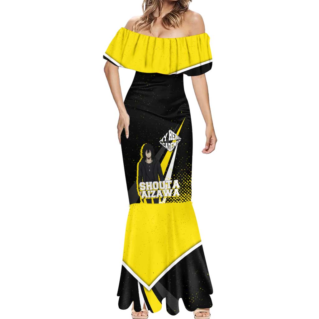 Shouta Aizawa My Hero Academia Mermaid Dress Anime Grunge Splatter Graphic Style