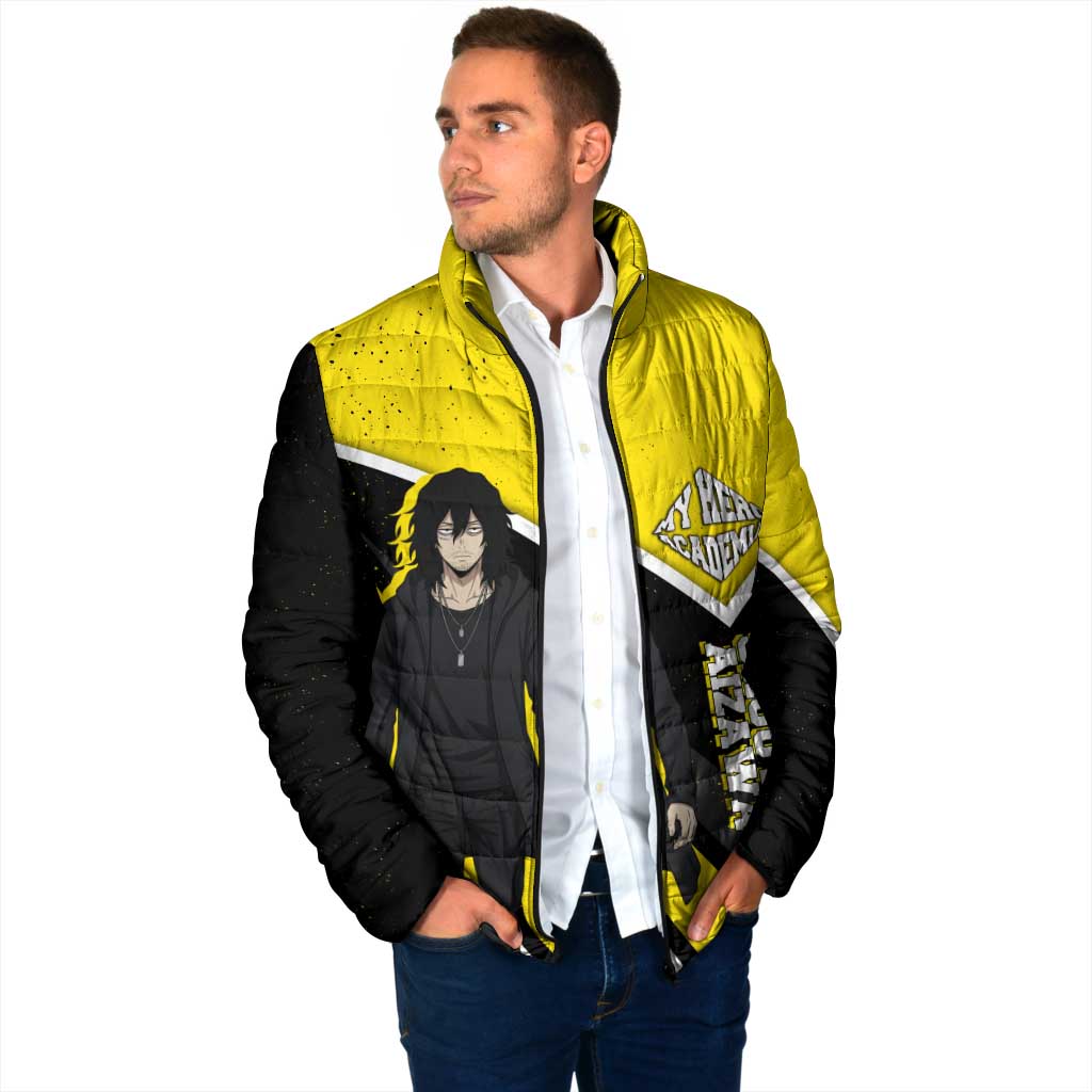 Shouta Aizawa My Hero Academia Padded Jacket Anime Grunge Splatter Graphic Style