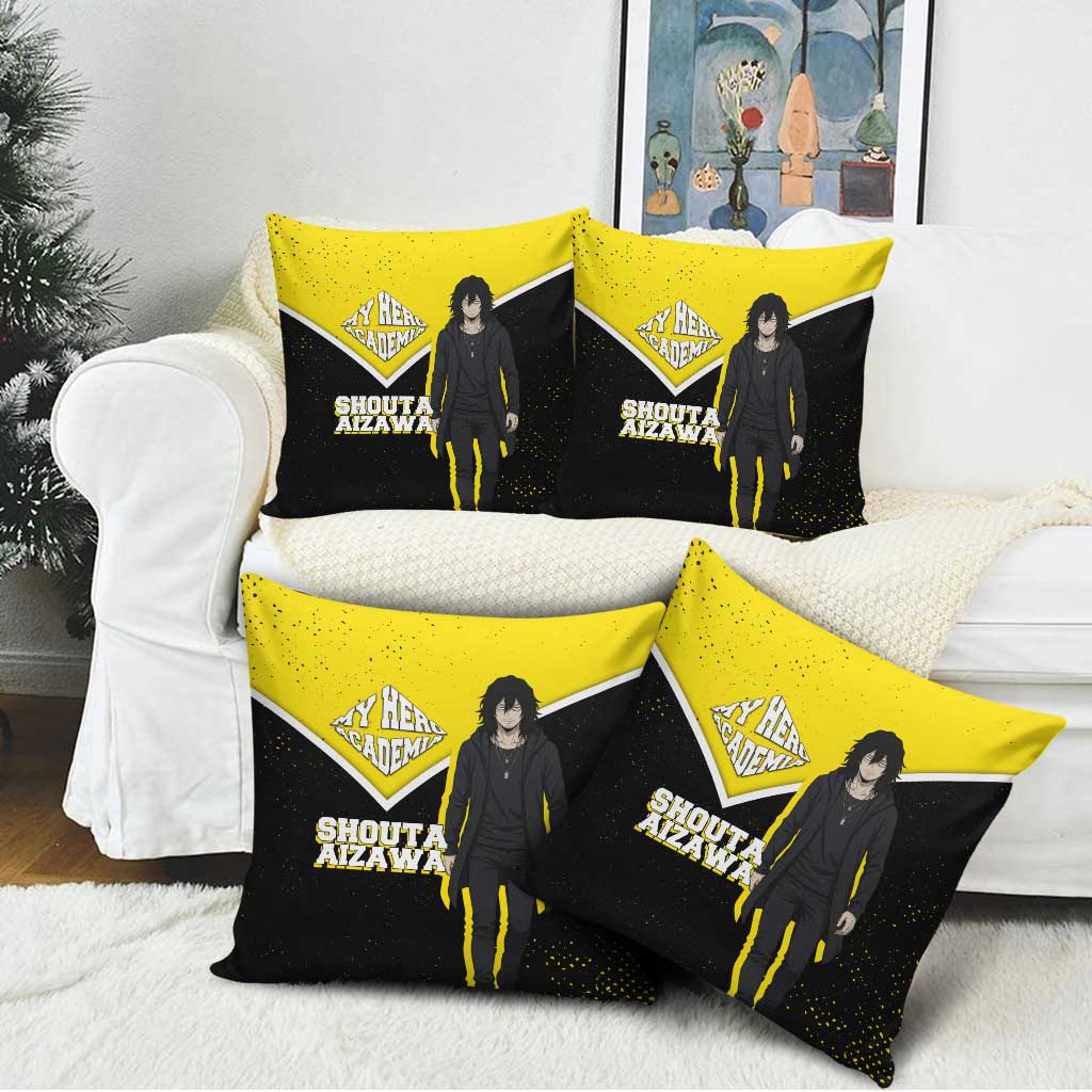 Shouta Aizawa My Hero Academia Pillow Cover Anime Grunge Splatter Graphic Style