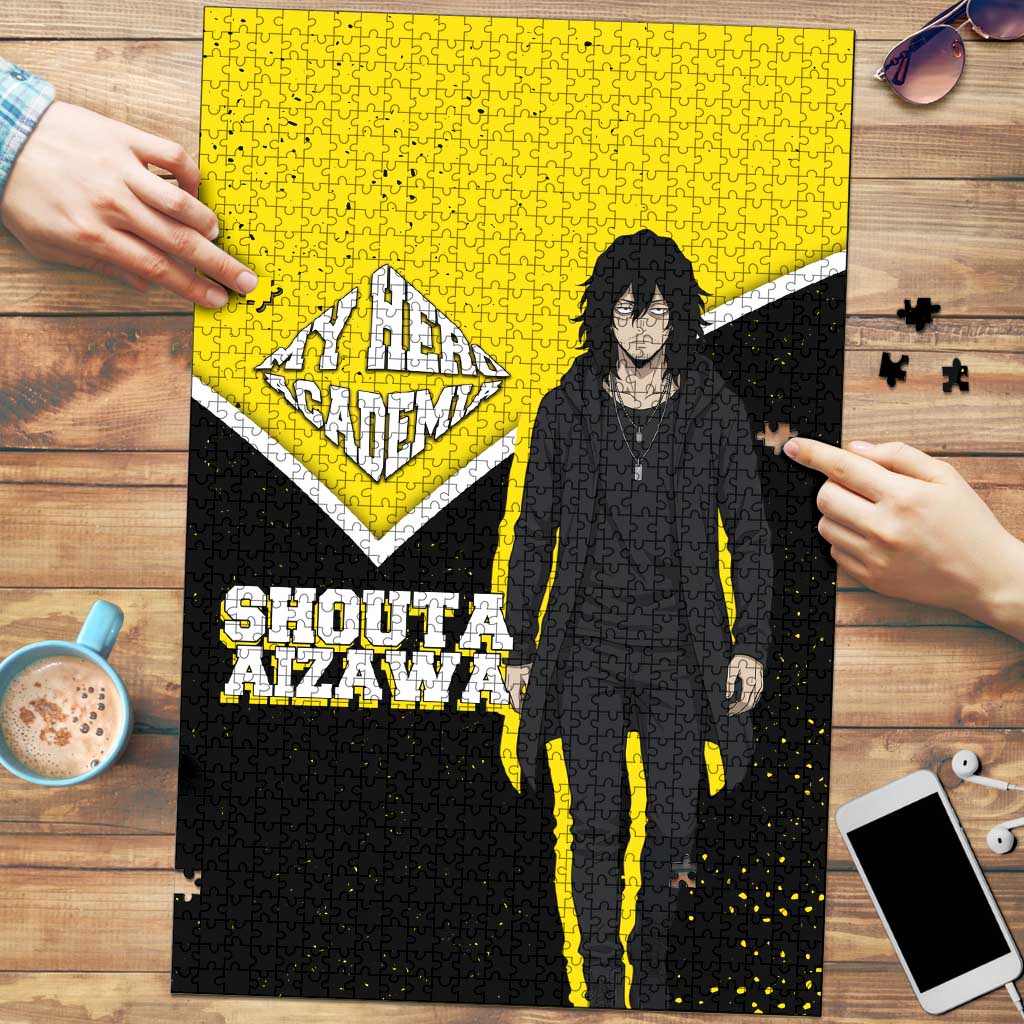 Shouta Aizawa My Hero Academia Puzzle Anime Grunge Splatter Graphic Style