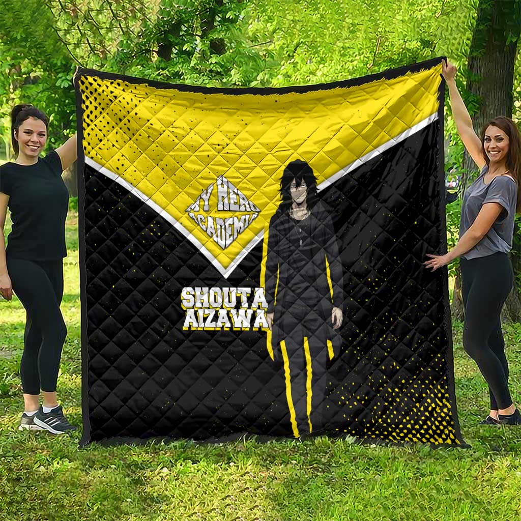 Shouta Aizawa My Hero Academia Quilt Anime Grunge Splatter Graphic Style