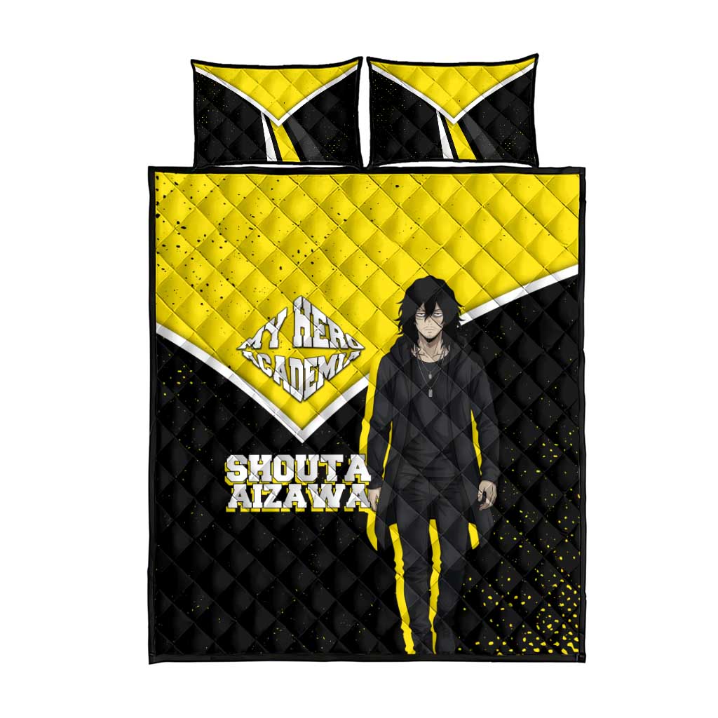 Shouta Aizawa My Hero Academia Quilt Bed Set Anime Grunge Splatter Graphic Style